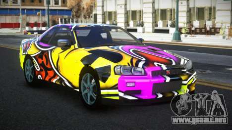 Nissan Skyline R34 Jashra S10 para GTA 4