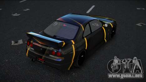 Nissan Skyline R33 GT-R Baslly S9 para GTA 4