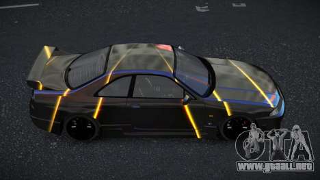 Nissan Skyline R33 GT-R Baslly S9 para GTA 4