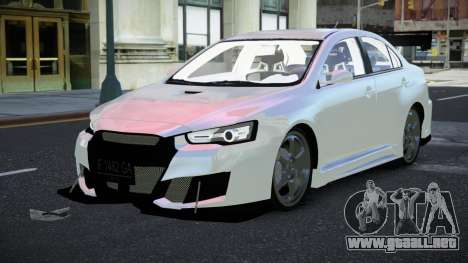 Mitsubishi Lancer Evolution X Wuxepamoz para GTA 4