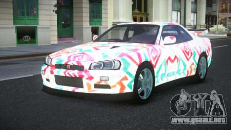 Nissan Skyline R34 Jashra S8 para GTA 4