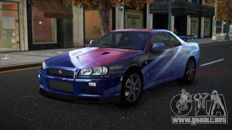 Nissan Skyline R34 Olasin S7 para GTA 4