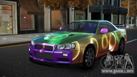 Nissan Skyline R34 Olasin S3 para GTA 4
