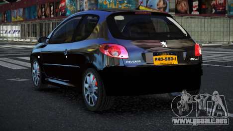 Peugeot 206 Jutufelu para GTA 4