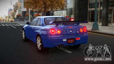 Nissan Skyline R34 Olasin para GTA 4