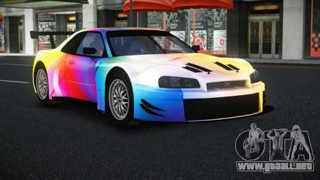 Nissan Skyline R34 GT-R Morley S12 para GTA 4