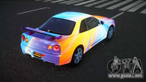 Nissan Skyline R34 Bassty S8 para GTA 4