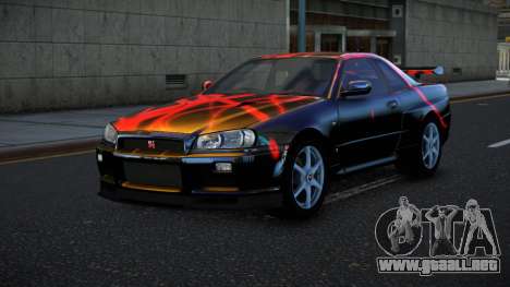 Nissan Skyline R34 Bassty S12 para GTA 4