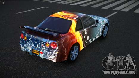 Nissan Skyline R34 Bassty S10 para GTA 4