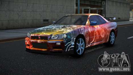 Nissan Skyline R34 Bassty S10 para GTA 4