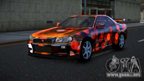 Nissan Skyline R34 Bassty S6 para GTA 4