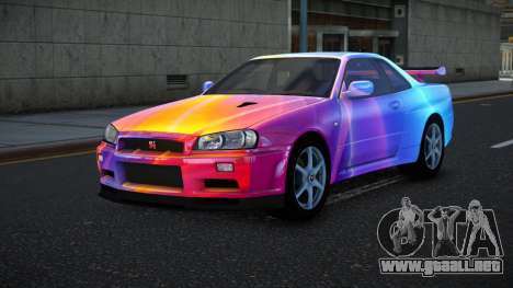 Nissan Skyline R34 Bassty S8 para GTA 4