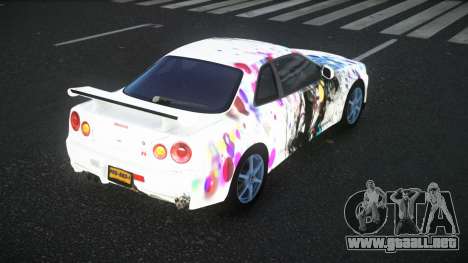 Nissan Skyline R34 Bassty S11 para GTA 4