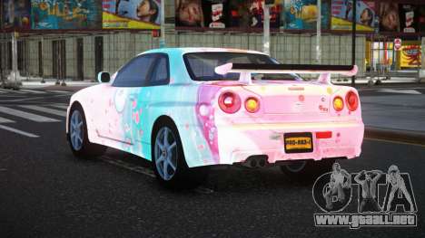 Nissan Skyline R34 Bassty S4 para GTA 4