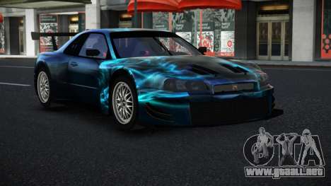 Nissan Skyline R34 GT-R Morley S6 para GTA 4
