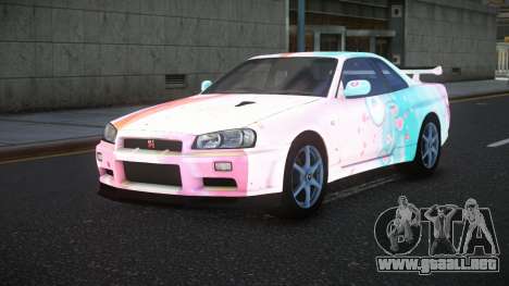 Nissan Skyline R34 Bassty S4 para GTA 4