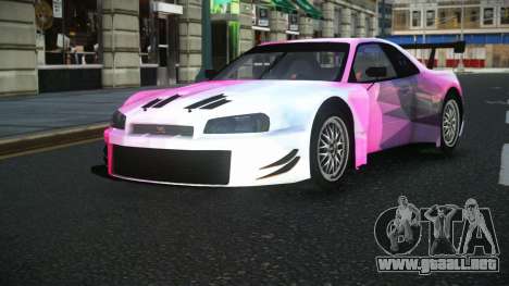 Nissan Skyline R34 GT-R Morley S1 para GTA 4