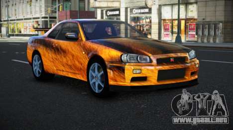 Nissan Skyline R34 Bassty S7 para GTA 4