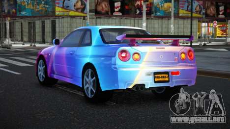 Nissan Skyline R34 Bassty S8 para GTA 4
