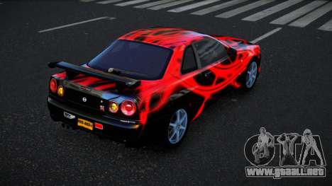 Nissan Skyline R34 Bassty S12 para GTA 4