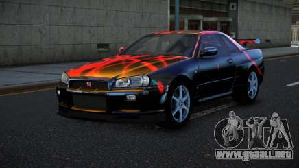 Nissan Skyline R34 Bassty S12 para GTA 4