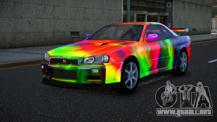 Nissan Skyline R34 Bassty S14 para GTA 4