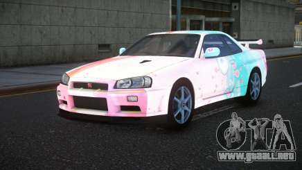 Nissan Skyline R34 Bassty S4 para GTA 4