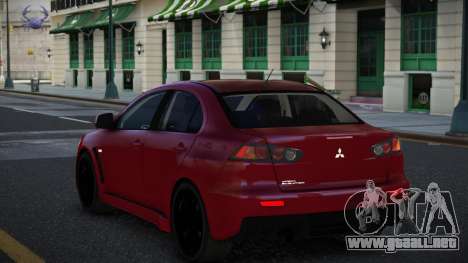 Mitsubishi Lancer Evolution X Rehudi para GTA 4