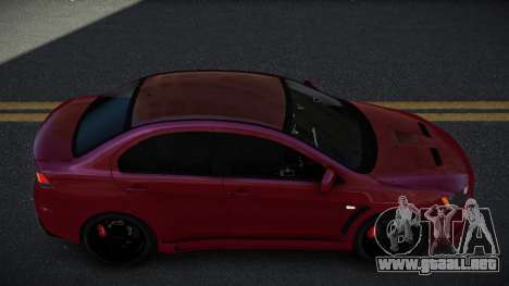 Mitsubishi Lancer Evolution X Rehudi para GTA 4