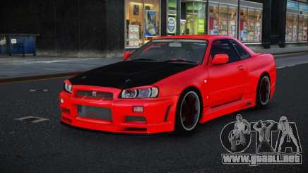 Nissan Skyline R34 Rebeg para GTA 4